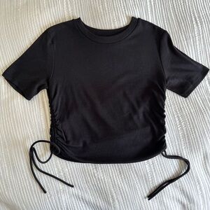 Zara Ruched Ribbed Top
